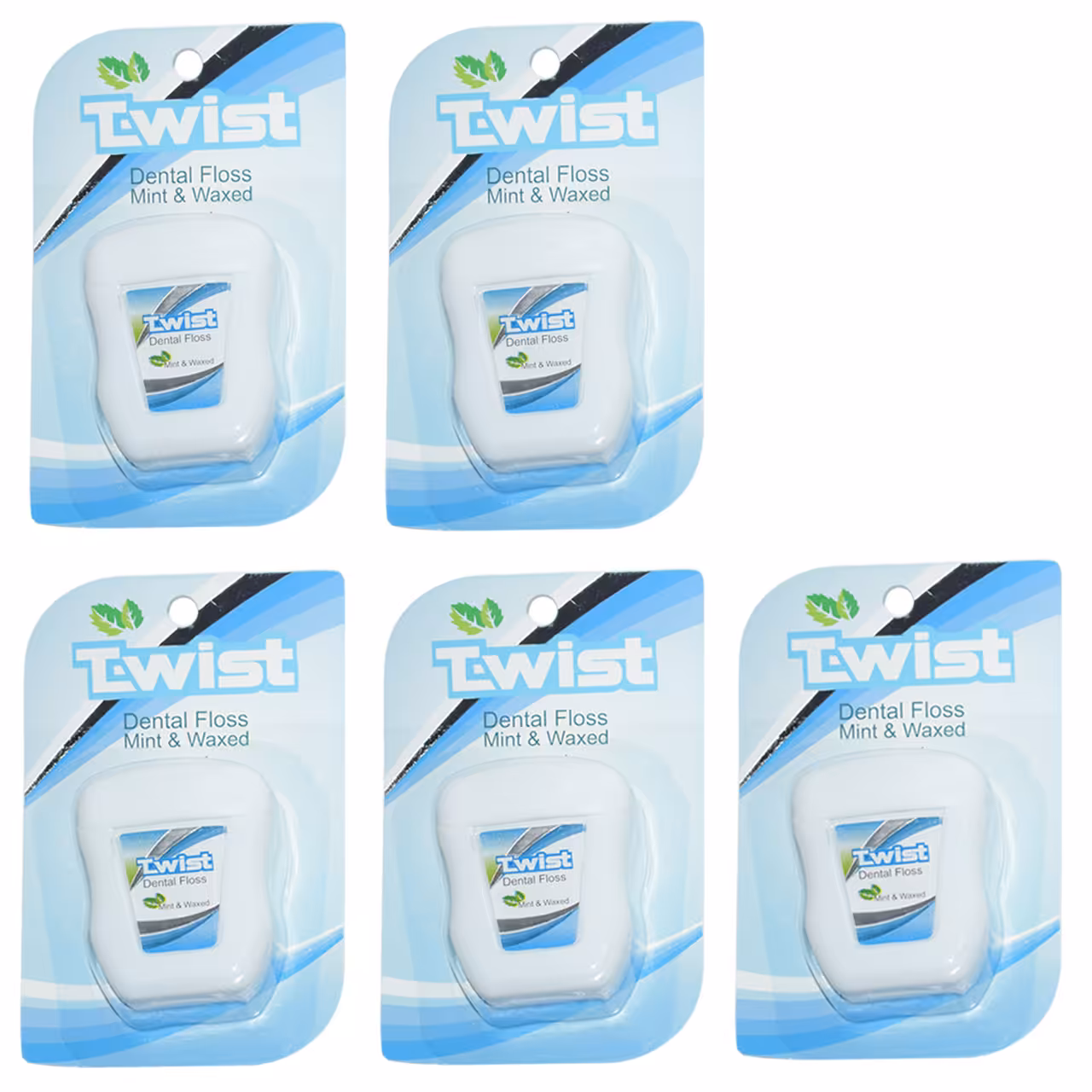 نخ دندان تویست مدل 5Mint &amp; Waxed عددی