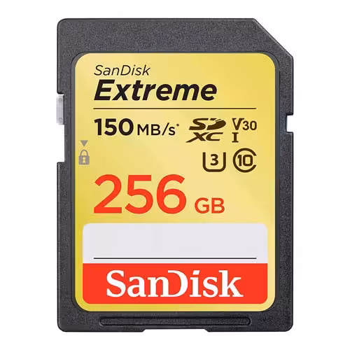 کارت حافظه سندیسک مدل SanDisk 256GB Extreme SDXC UHS-I U3 150MB/s
