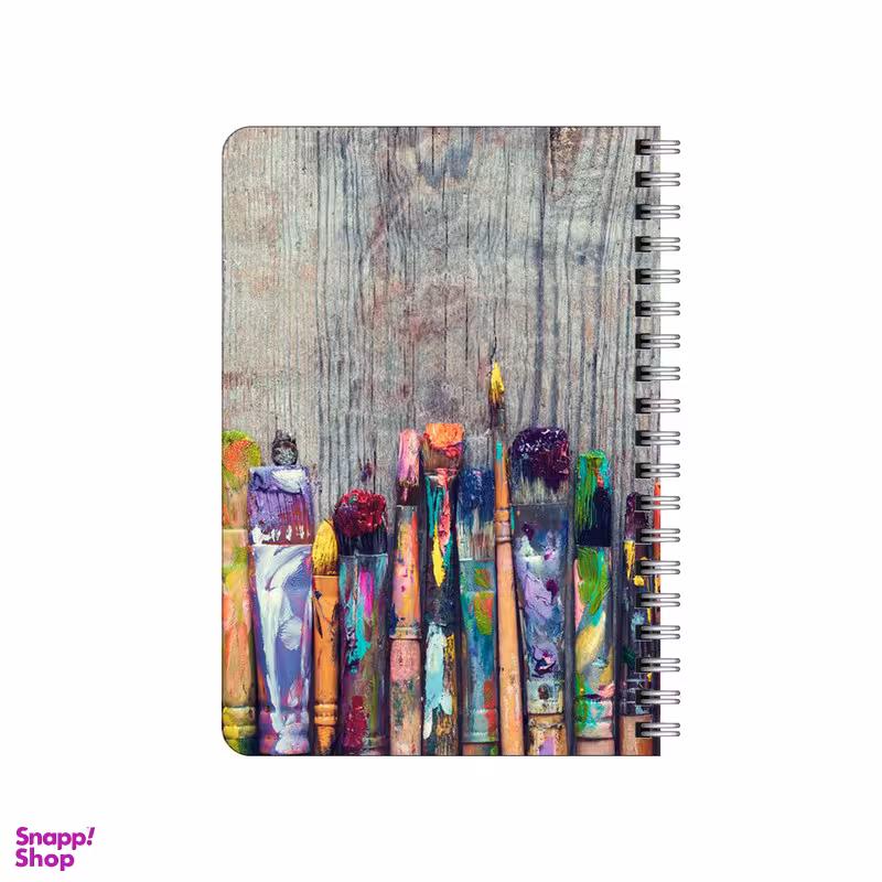 دفترچه یادداشت بامبیلیپ مدل چوبی طرح قلمو رنگی کد 2493833