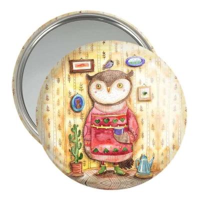 آینه جیبی خندالو طرح جغد کد 5016