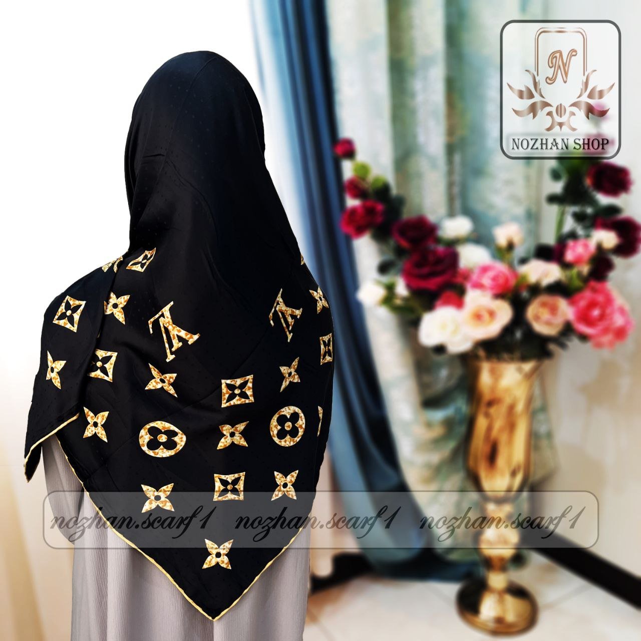 روسری رایون سوزنی کد(273a)