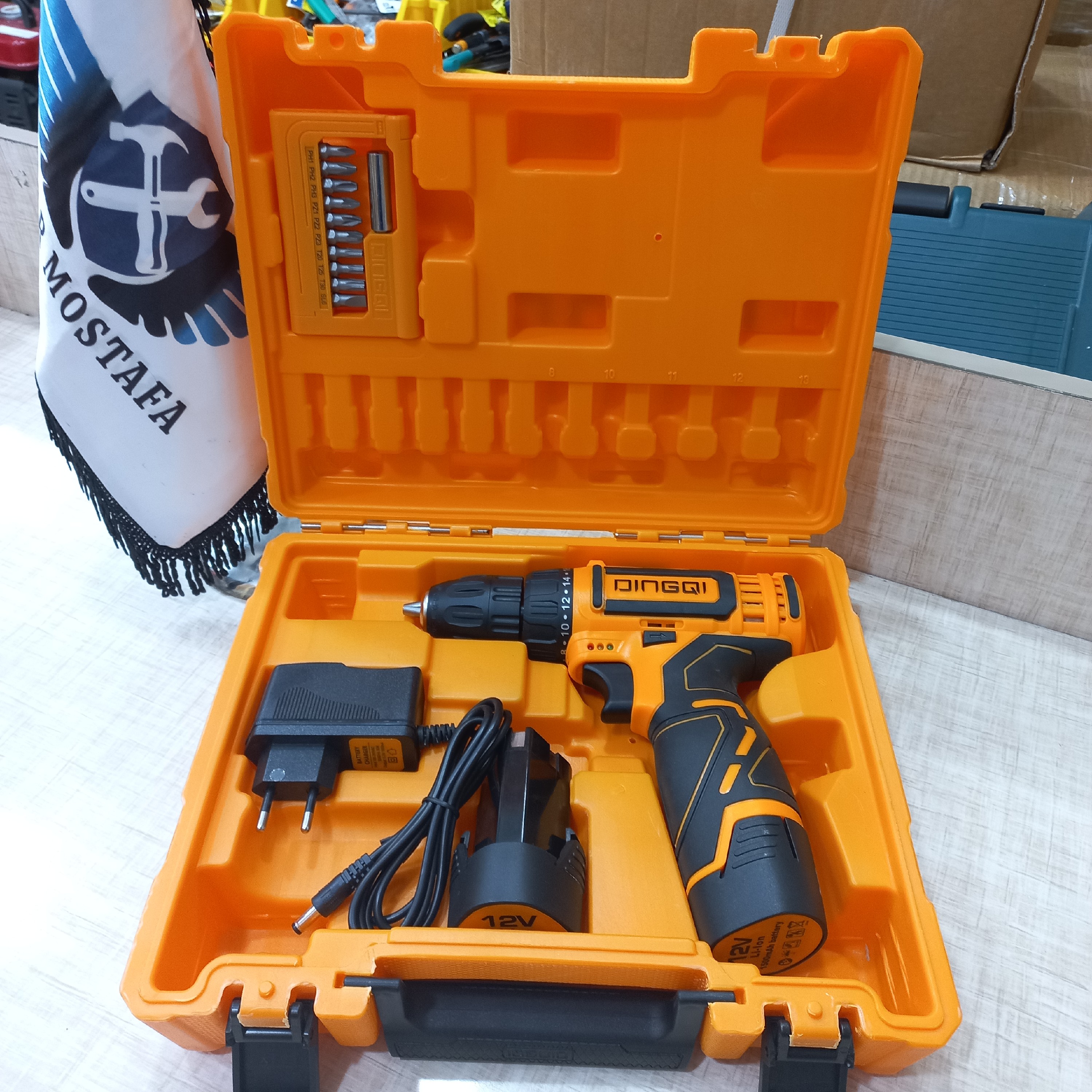دریل شارژی 12 ولت برند دینگی کیفیت تضمینی