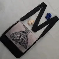 کیف دوشی زنانه و دخترانه  کتان فانتزی چنته 9
