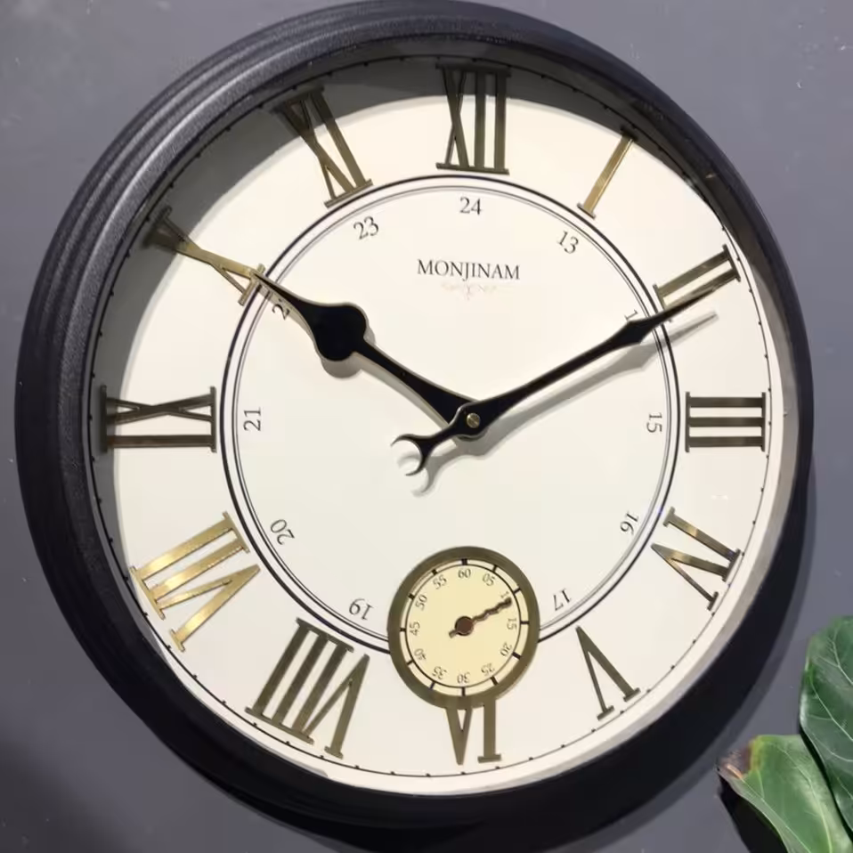 ساعت دیواری  با ابعاد 45 در 45  و رنگ ثابت و ضمانت ر3 ساله موتور  و مستقیم از تولیدی خرید کنید