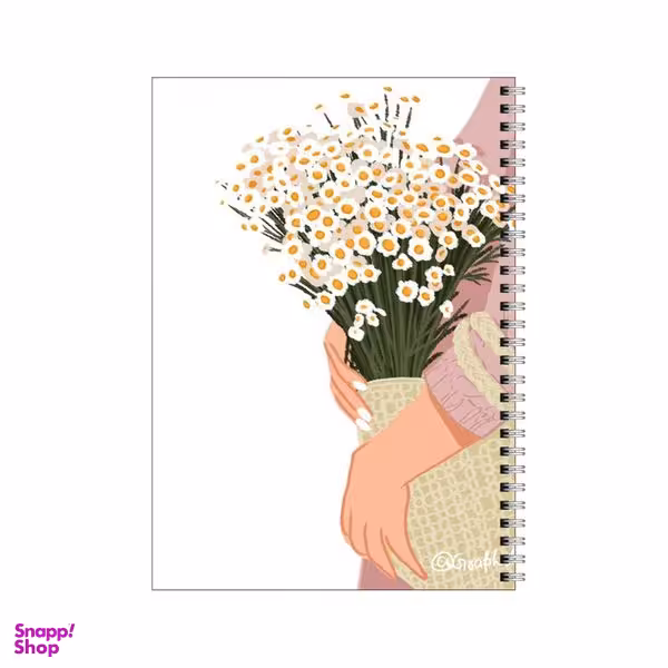 دفتر مشق 80 برگ بامبیلیپ طرح دست گل بابونه کد 2834645