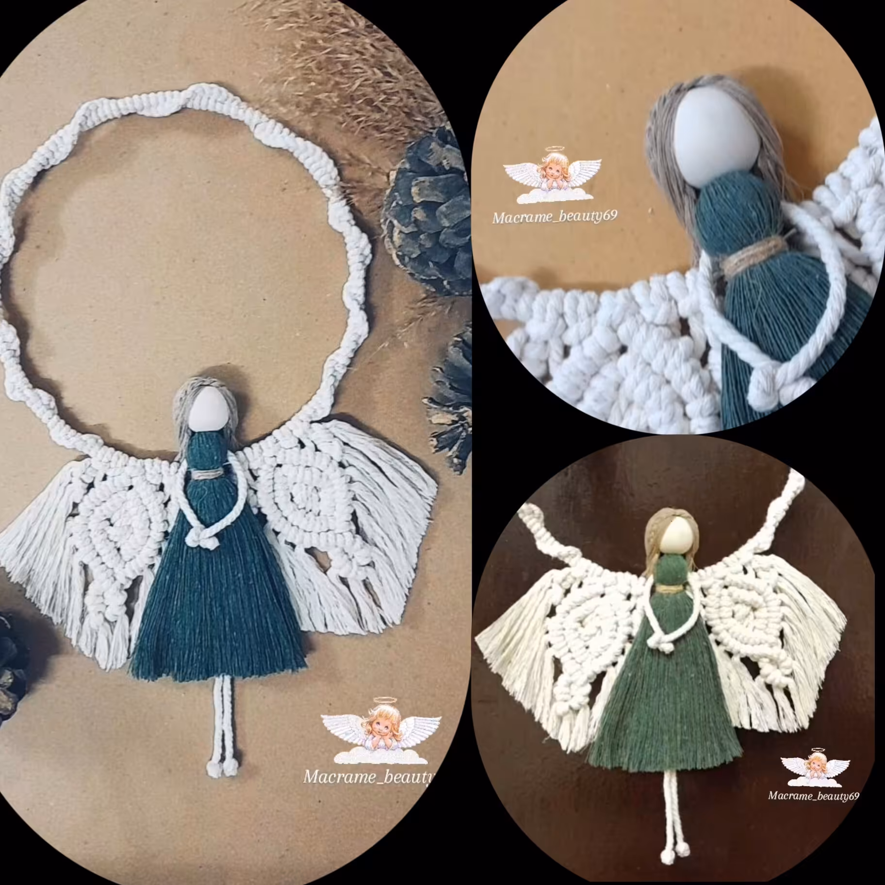 حلقه آویز مکرومه 