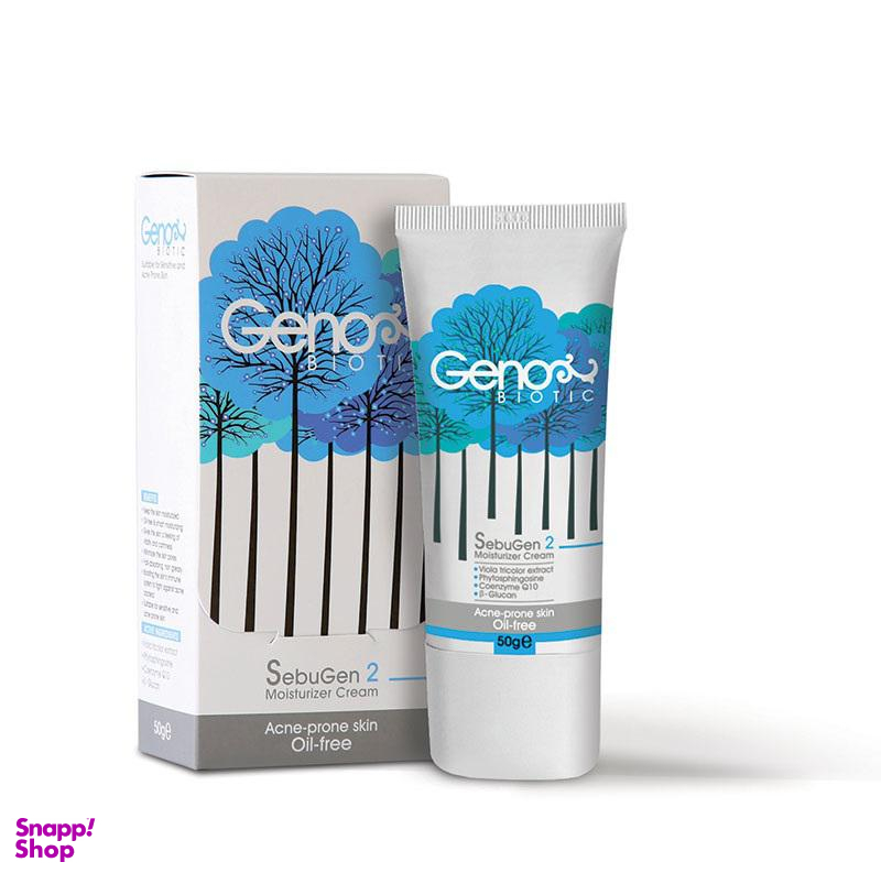 کرم مرطوب کننده ژنوبایوتیک مناسب پوست های آکنه ای وزن 50 گرم