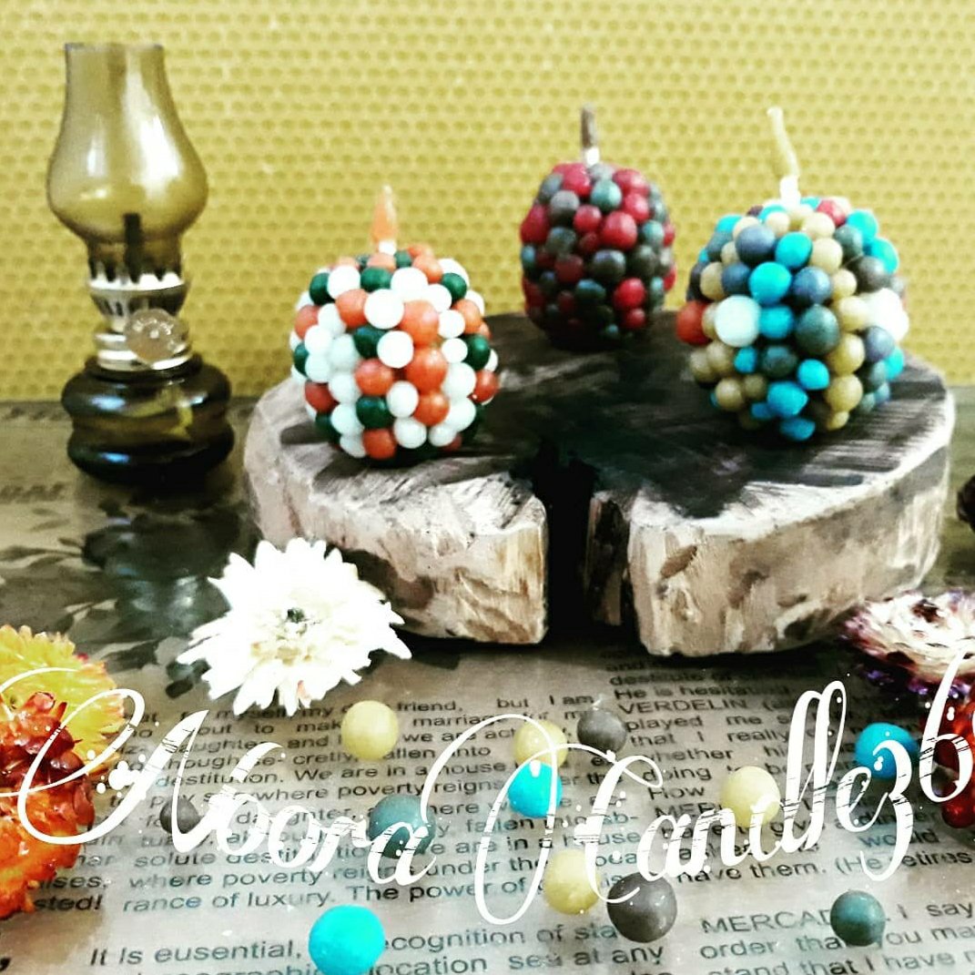 پک 3 عددی شمع تیله ای