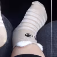 جوراب  رینگی گوش خز دار رینگی