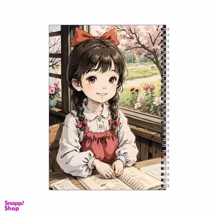 دفتر مشق 100 برگ بامبیلیپ طرح دختر کیوت بهاری کد 2911655