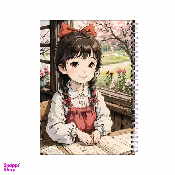 دفتر مشق 100 برگ بامبیلیپ طرح دختر کیوت بهاری کد 2911655