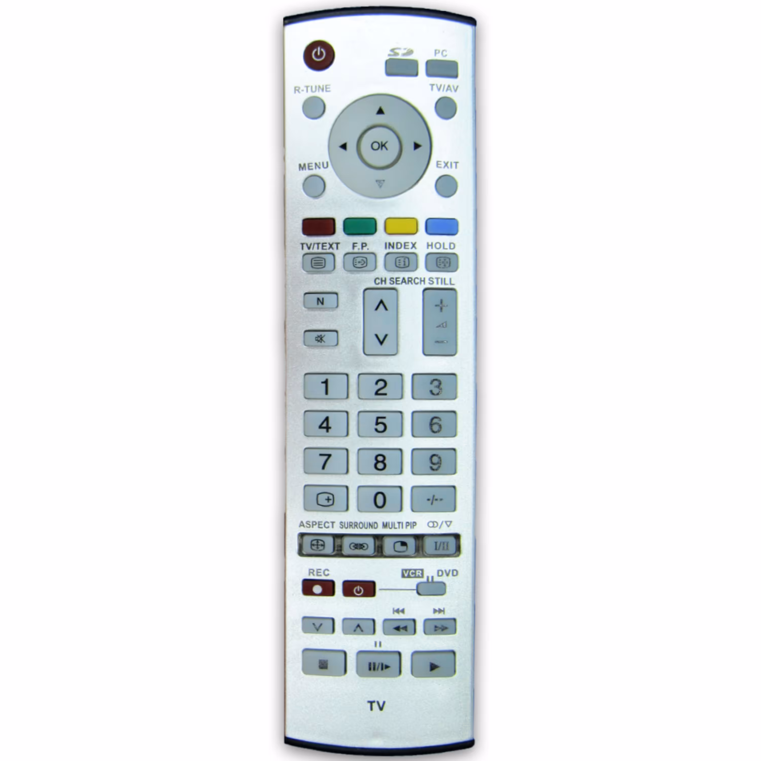 کنترل تلویزیون ال سی دی LCD پاناسونیک نقره ای PANASONIC