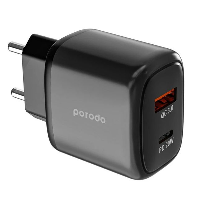 شارژر دیواری 20W  فست و PD دو پورت پرودو مدل PD-20WACEU