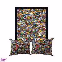 کوسن رنس مدل S9-41003 به همراه تابلو چند رنگ