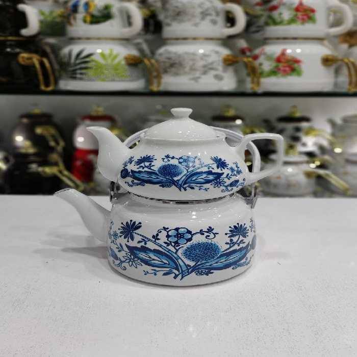 کتری قوری لعابی طرح ترک