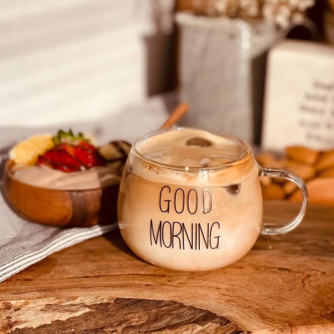 ماگ پیرکس تپلی آنتی شوک طرح گود مورنینگ