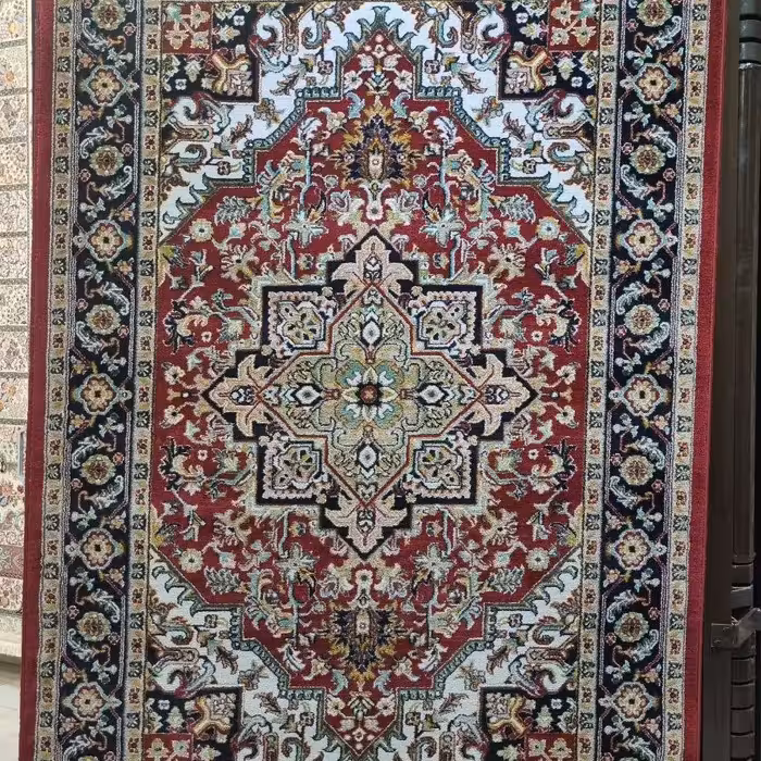 فرش پاتریس  فرش گلیم عشایری400شانه طرح هریس لاکی سایزکناره یک دریک ونیم متری