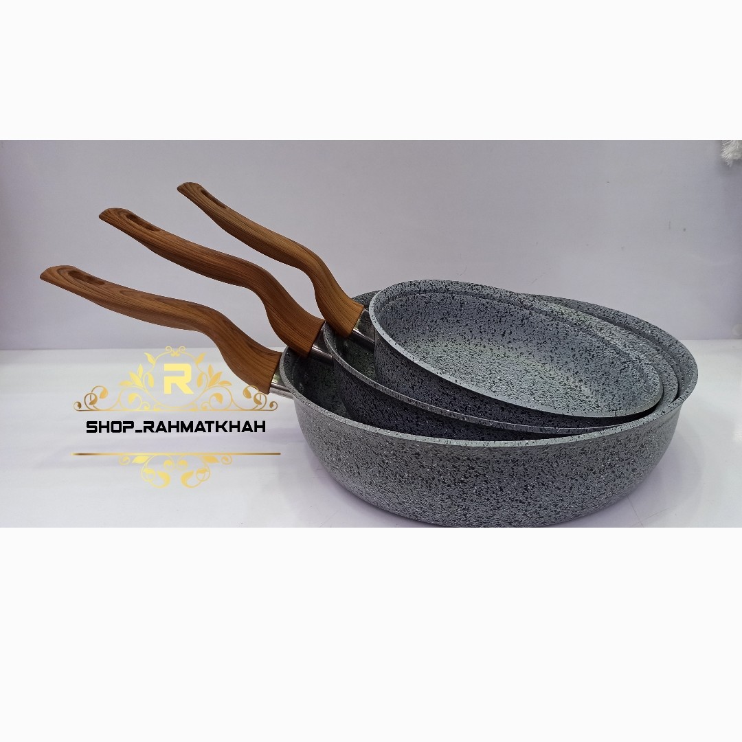 تابه تک دسته گرانیتی سایز 20 در دو رنگ مشکی و طوسی (ارسال با باربری و پس کرایه)