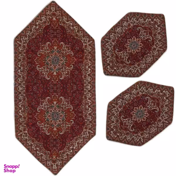 ست سه تکه رومیزی ترمه مدل گوهر کد ZM3-24