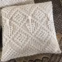 کوسن مکرومه سایز 40 همراه با بالشتک