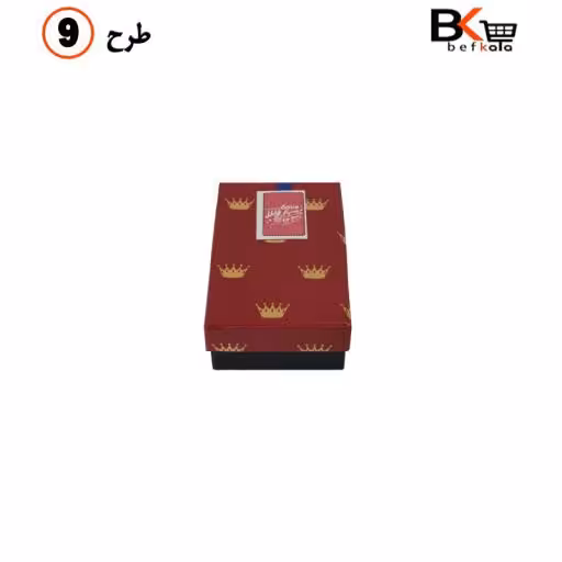 باکس کادویی جواهراتی مستطیلی طلاکوب سایز کوچک کد 102 طرح نهم