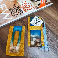 بوکمارک  (نشانگر کتاب)و گلسر تمام رزین دریا