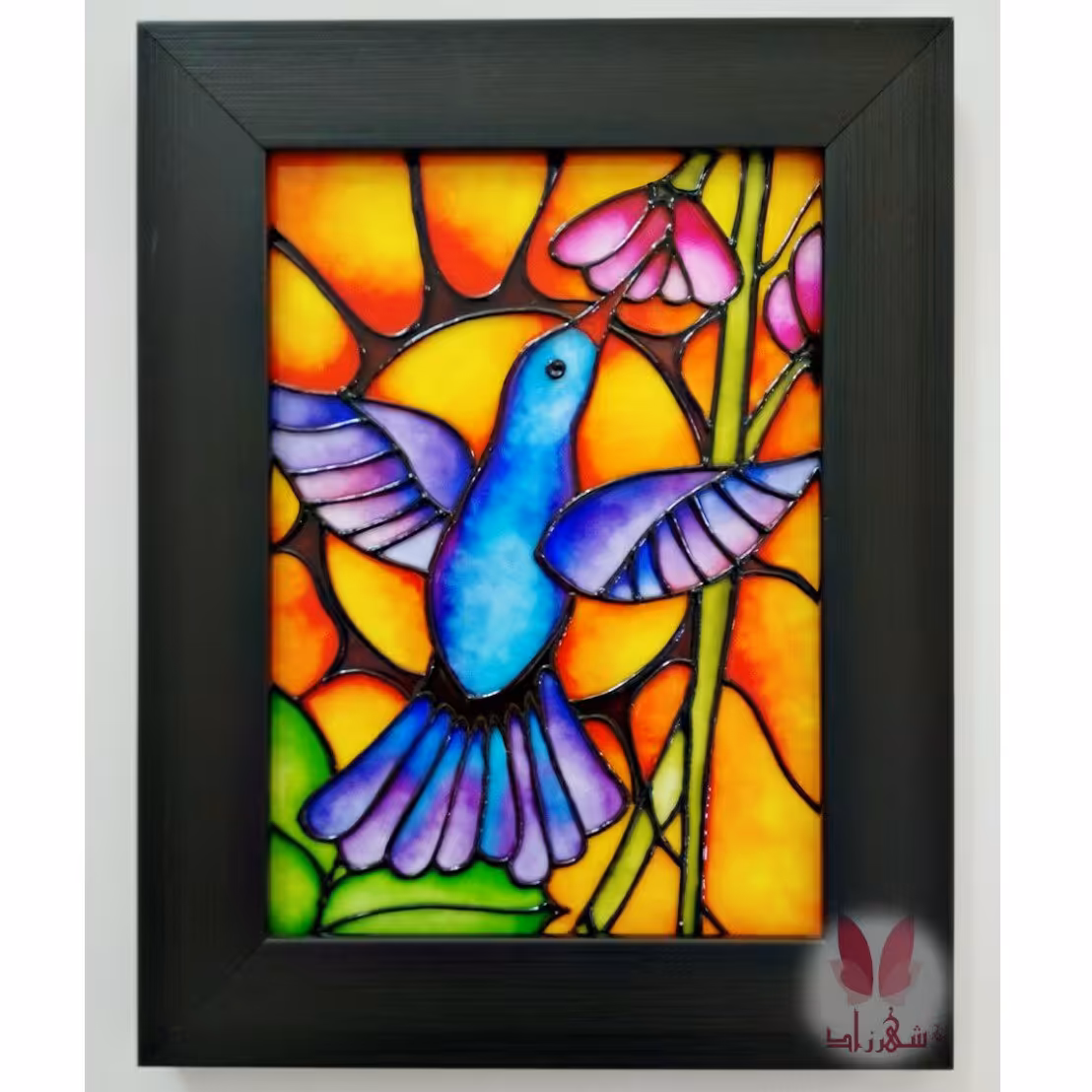 تابلو ویترای طرح پرنده