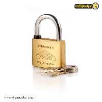 قفل آویز پارس برنجی گرده ماهی دو زبانه مدل P01-50