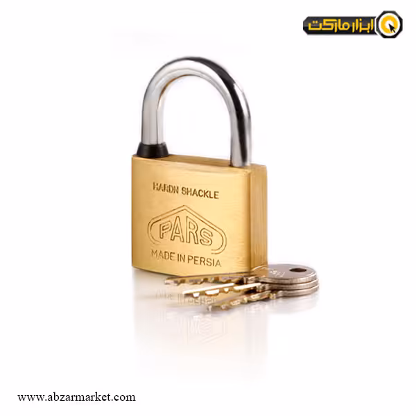 قفل آویز پارس برنجی گرده ماهی دو زبانه مدل P01-50