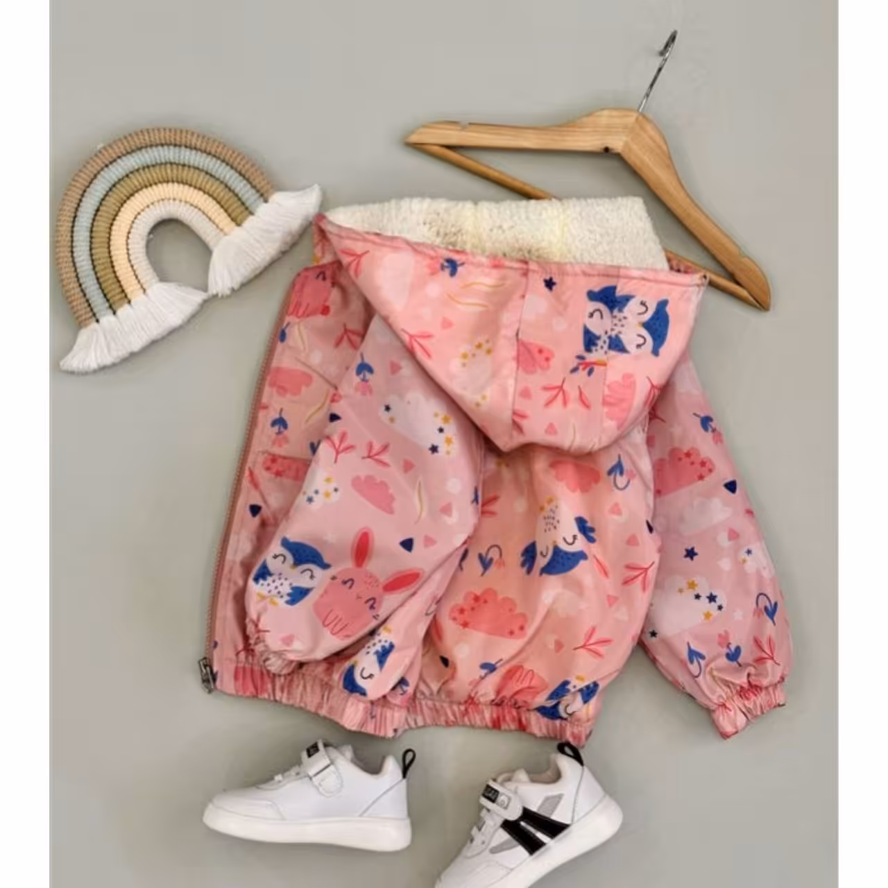 کاپشن دخترانه خزدار خرگوشی