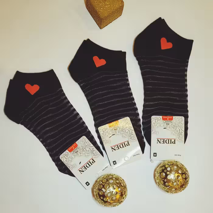 جوراب توری مشکی پک دو عددی