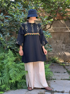 تونیک مانتویی کرسپو مشکی محرمی