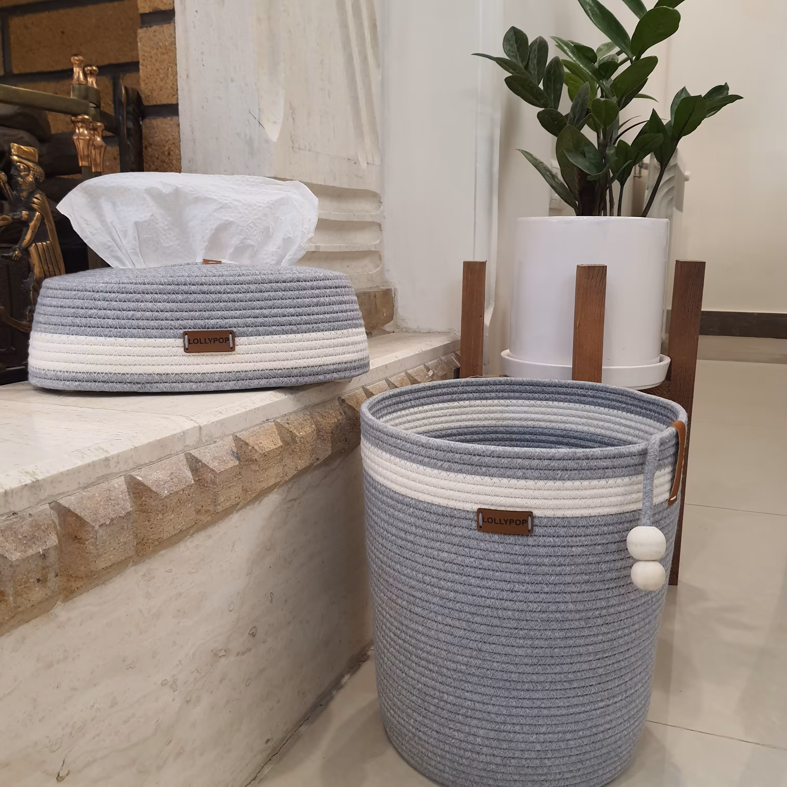 ست سطل و جای دستمال