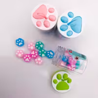 لوازم تحریر نوشت افزار پاکن فانتزی طرح پنجه گربه بسته 18 عددی