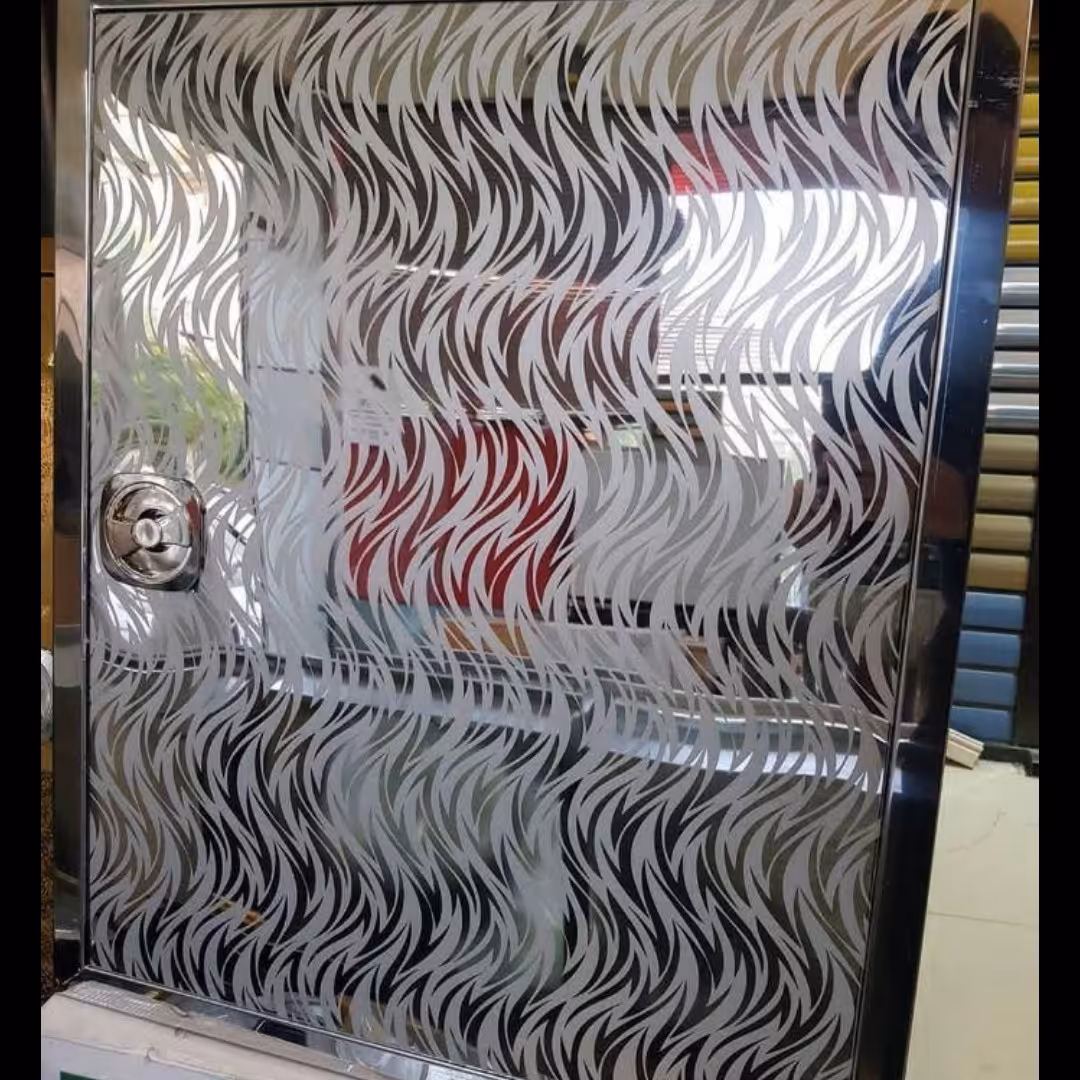 جعبه آتس نشانی استیل نقره ای طرح دار  کابین گالوانیزه ضد زنگ ابعاد استاندارد