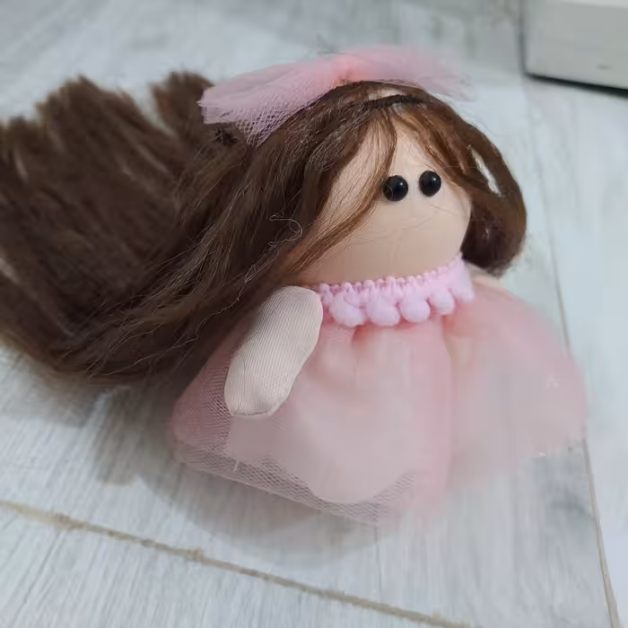 عروسک روسی عروس جاسوئیچی 10 سانت با موی موج دار 