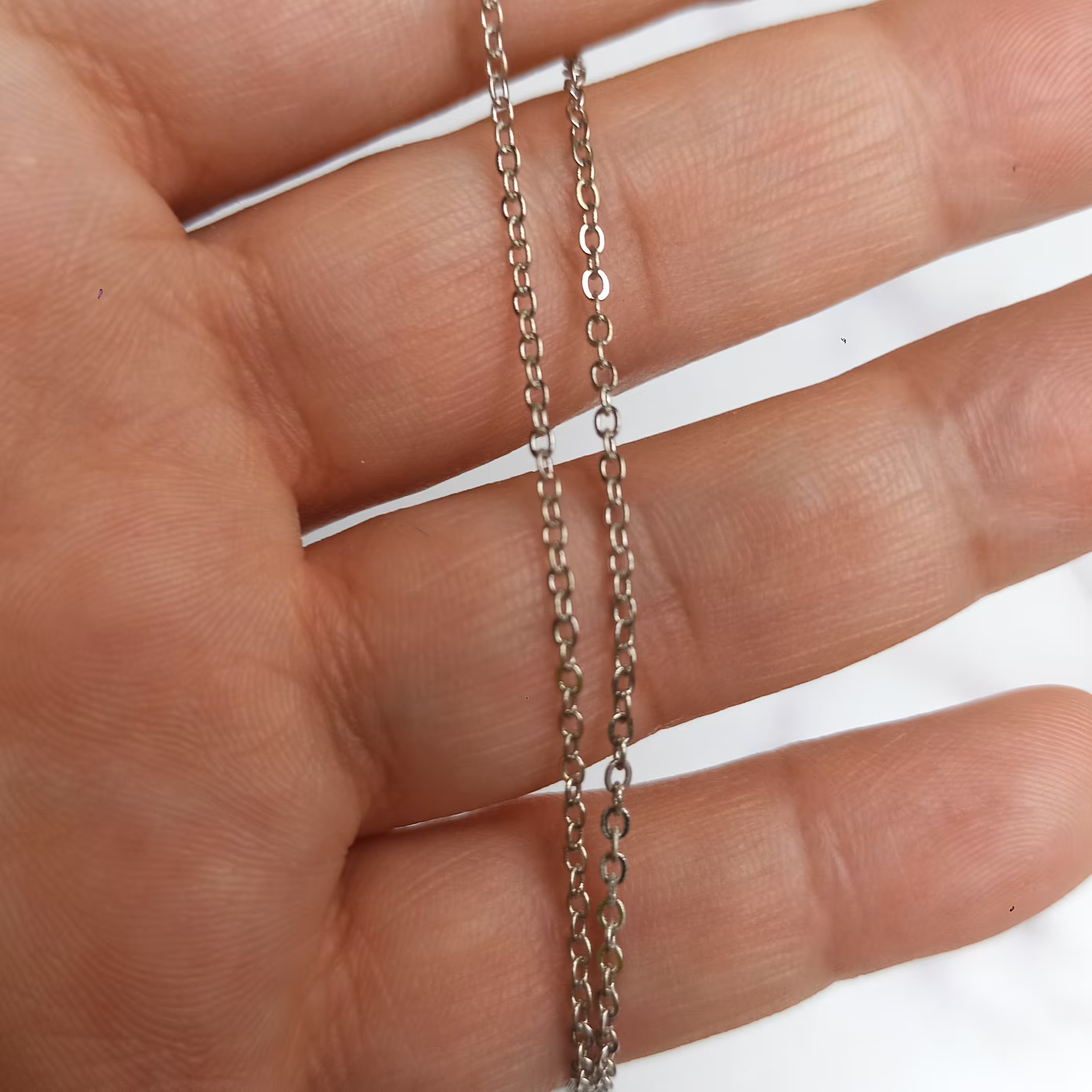 زنجیر نقره ای  یک متر