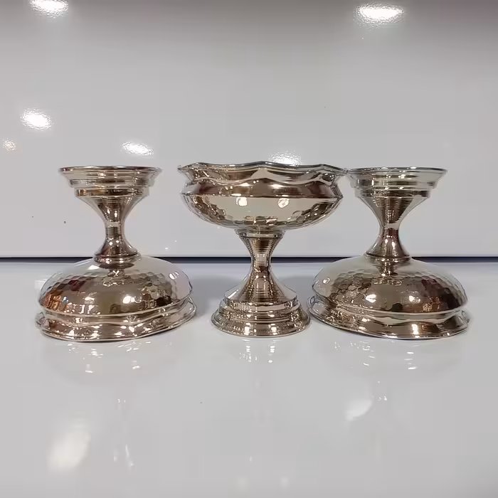 بستنی خوری مسی (3تایی) هفت سین مسی کروم