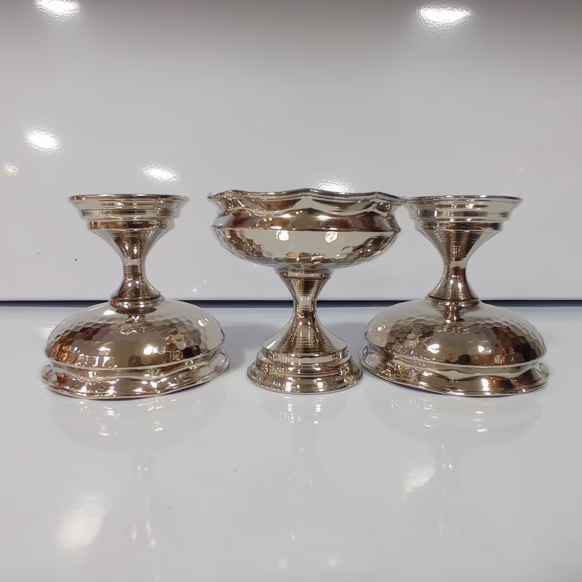 بستنی خوری مسی (3تایی) هفت سین مسی کروم