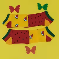 جوراب هندوانه ای تا به تا بسیار زیبا