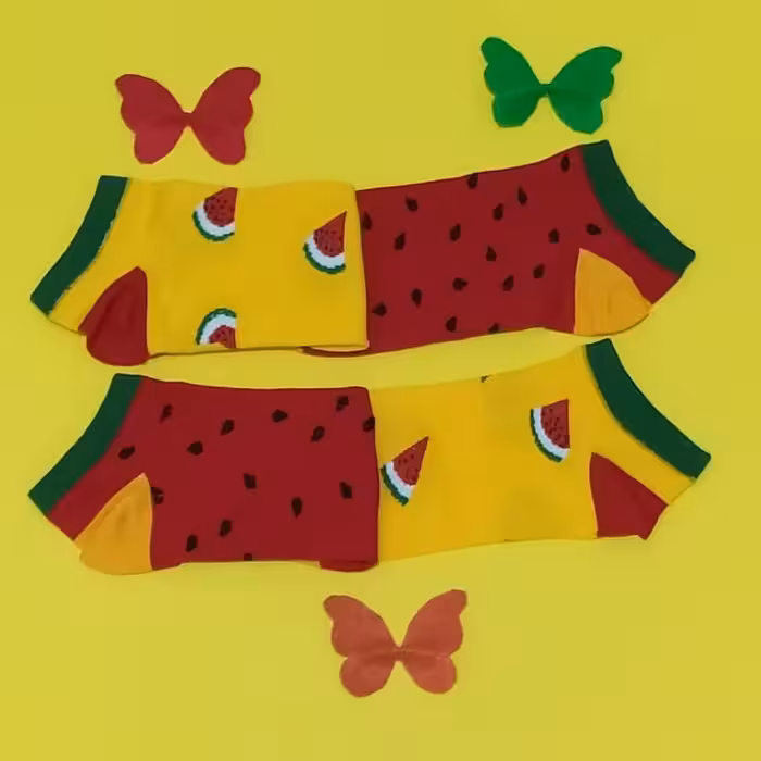 جوراب هندوانه ای تا به تا بسیار زیبا