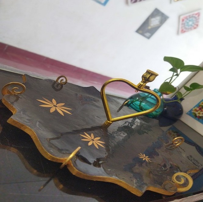 شیرینی خوری وجاشمعی گلدار