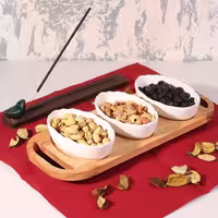 اردو خوری سرامیکی 3 پیاله بیضی استنددار  VENTI کد 1010 