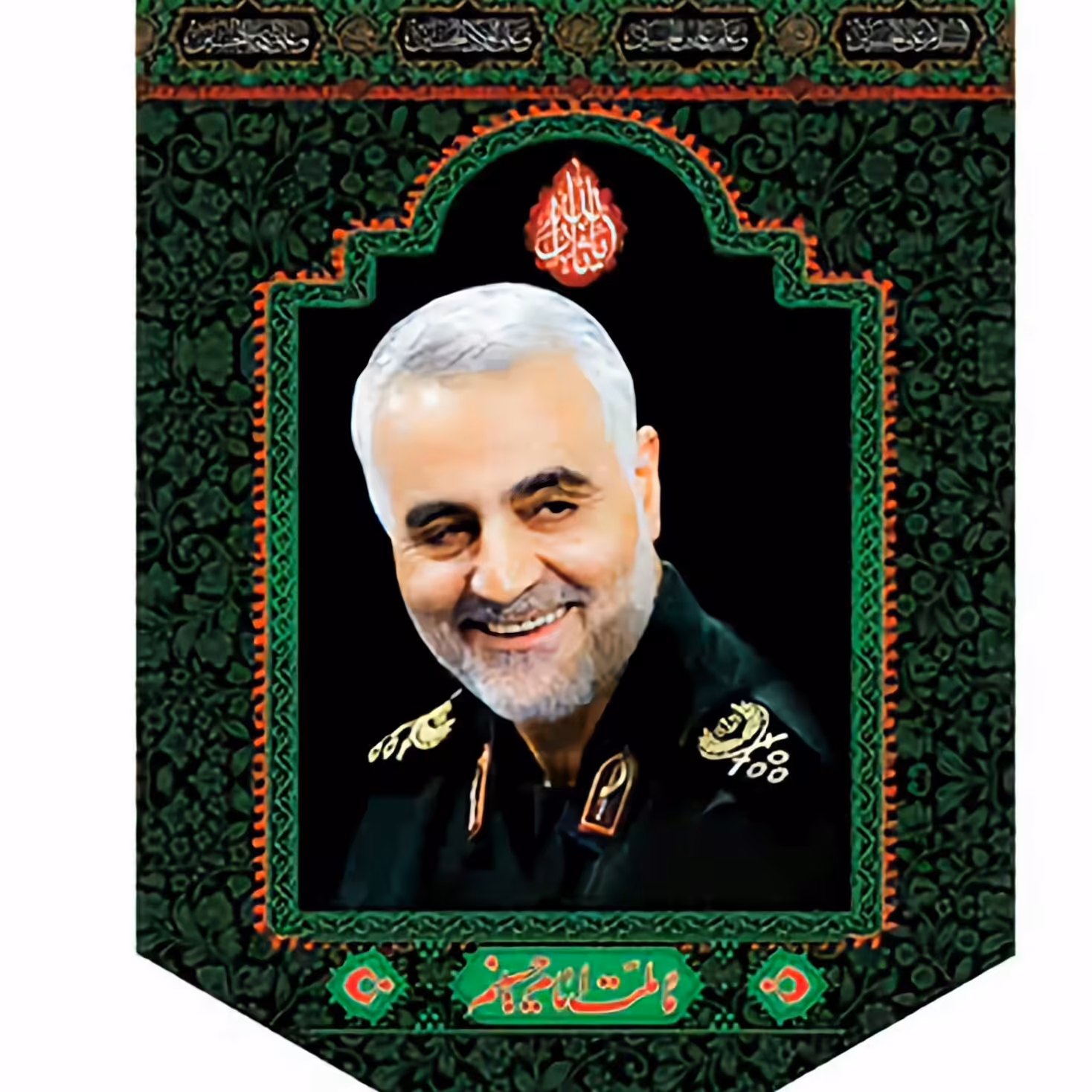 مخمل تصویر حاج قاسم سلیمانی