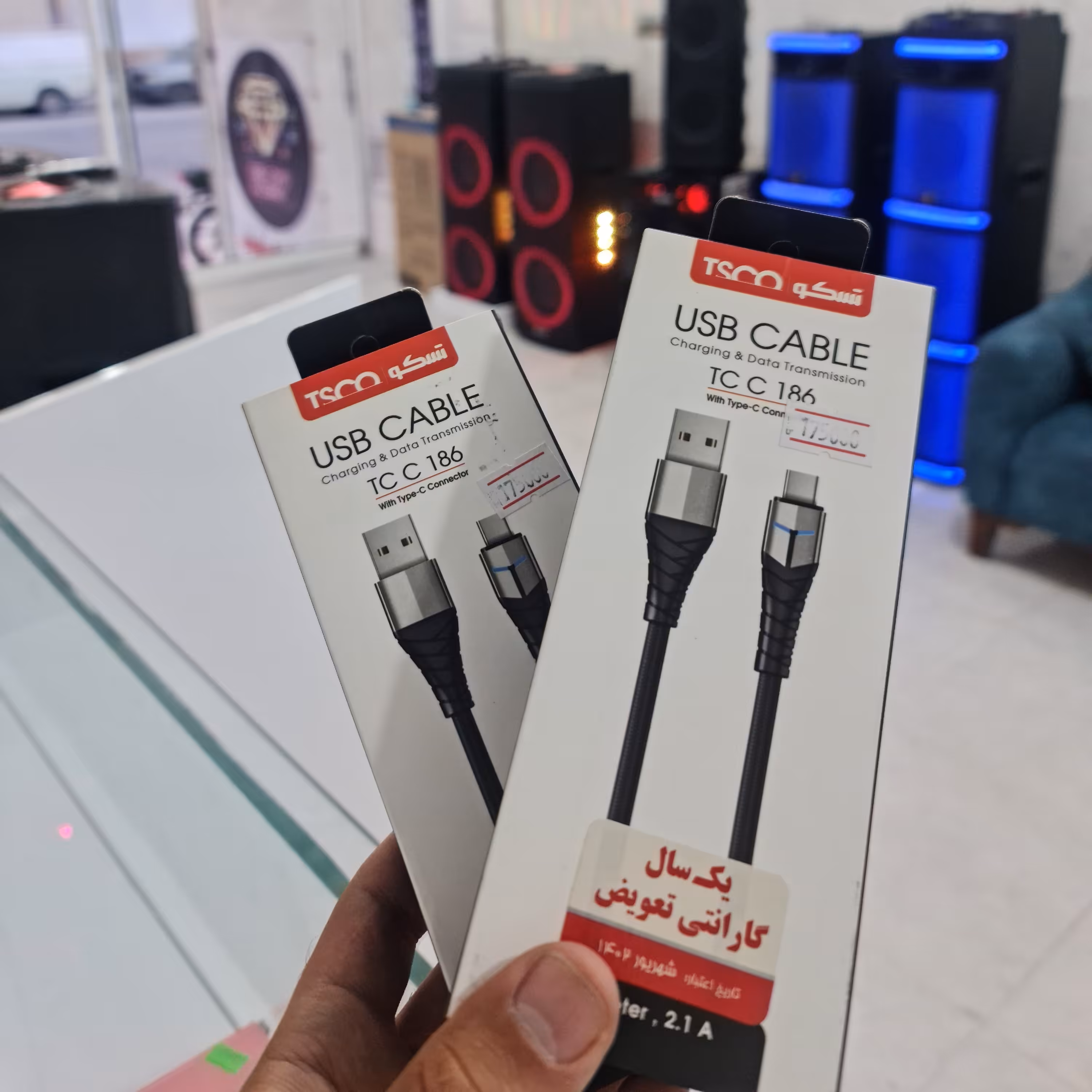 کابل شارژ تایپ سی برند تسکو مدل C186N ارسال رایگان