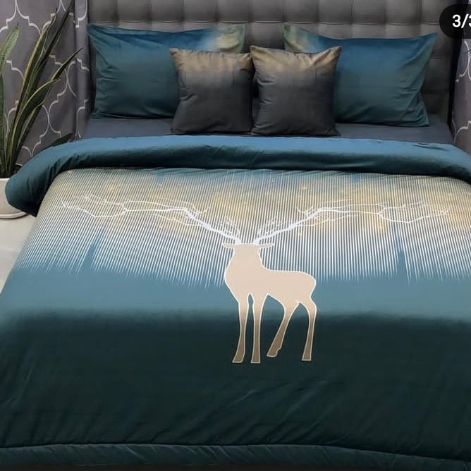 روتختی سه بعدی مخمل طرح گوزن