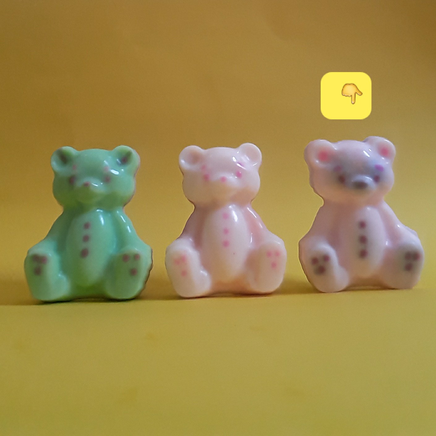 عروسک خرس سیلیکونی سه بعدی یک طرف صورتی یک طرف آبی 