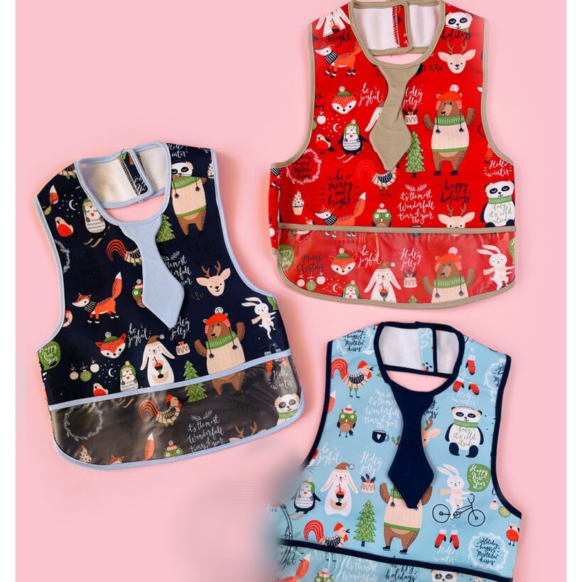 پیش بند نوزادی جلیقه ای زیبا و کیسه دار