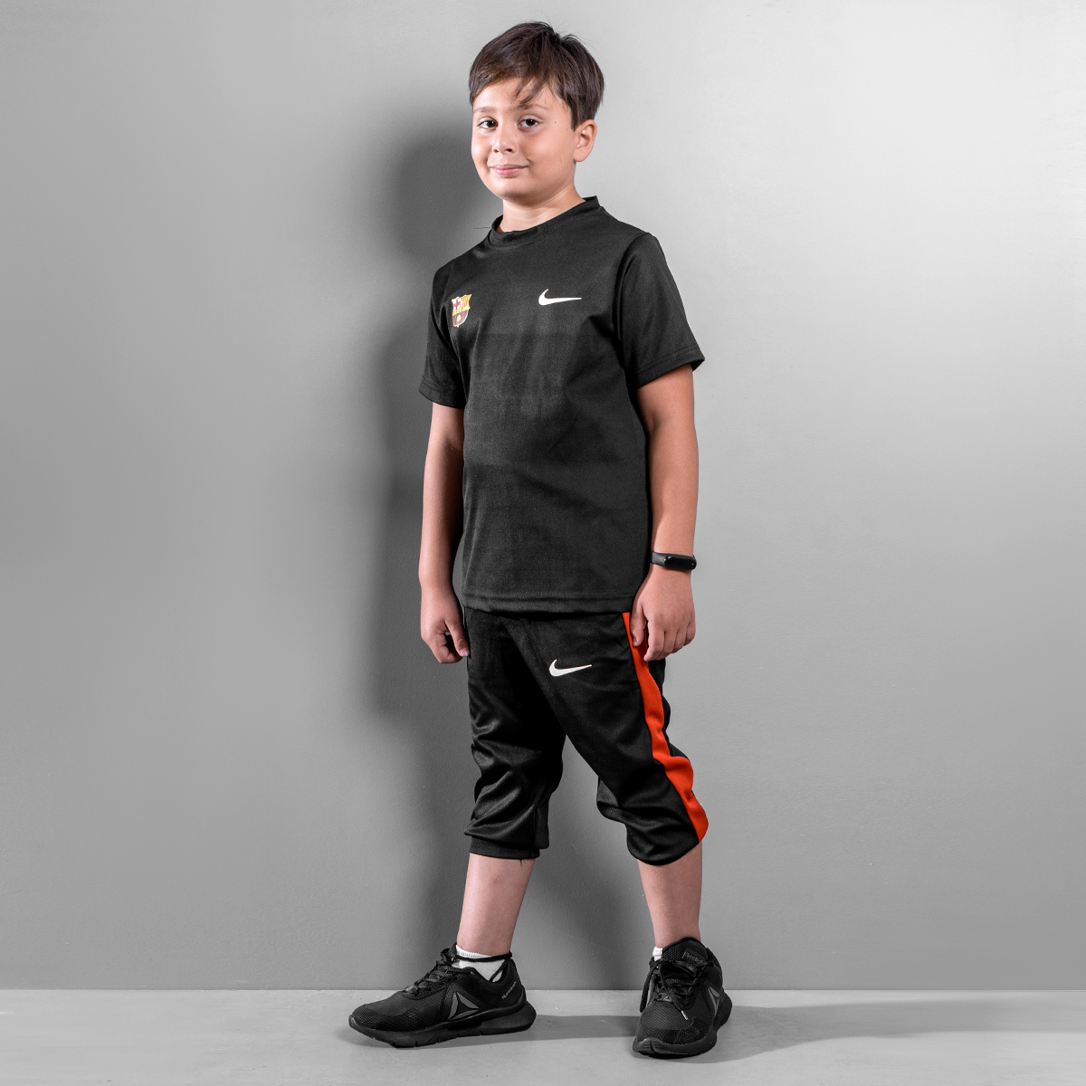 ست بچگانه تیشرت شلوارک بارسلونا مدل Rodas