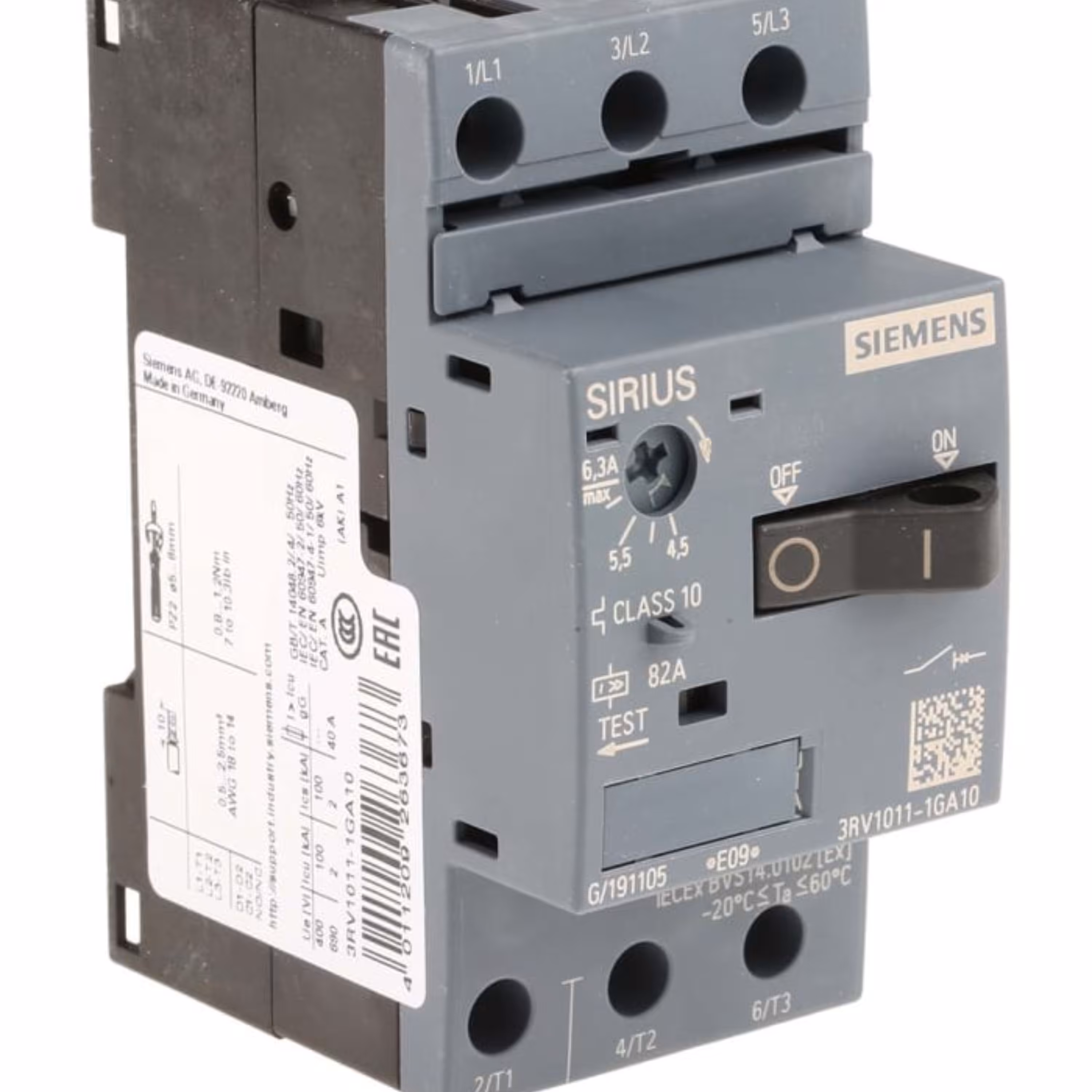 کلید حرارتی ( ترمیک) 6.3 -4.5 برند زیمنس 3RV1011-1GA10